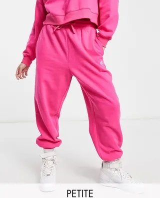 Miss Selfridge Petite lounge slim sweatpants with emb in pink
