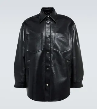 Martin faux-leather shirt jacket