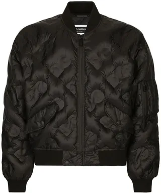 DG logo-quilted bomber jacket