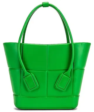 Bottega Veneta Mini Arco Shopping Tote Bag in Green