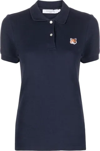 MAISON KITSUNE'- Fox Head Cotton Polo Shirt
