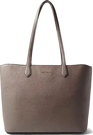 Kate Spade New York Veronica Pebbled Leather Large Tote (Mineral Grey) Handbags
