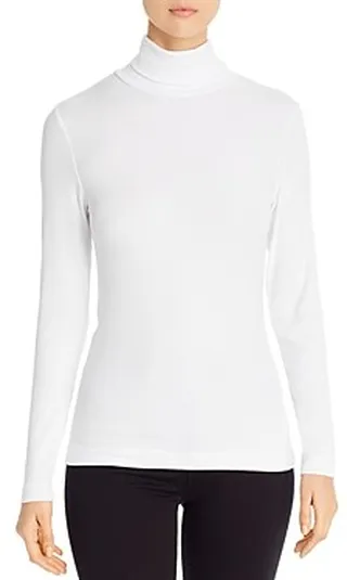 Three Dots Ribbed Turtleneck Tee