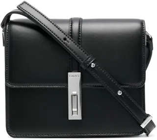 Contrast-Stitch Shoulder Bag