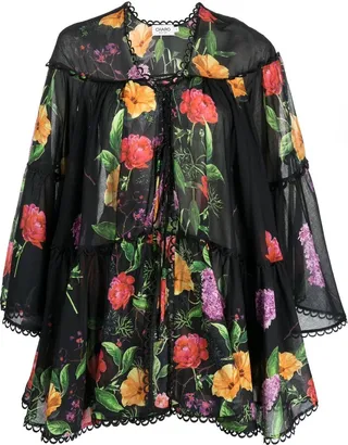 Floral-Print Minidress