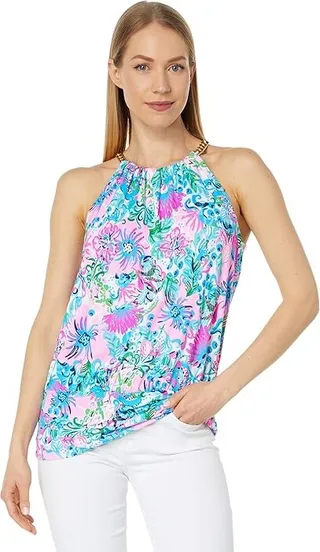 Lilly Pulitzer Bowen Top (Mandevilla Baby Paradise Petals) Women's Clothing