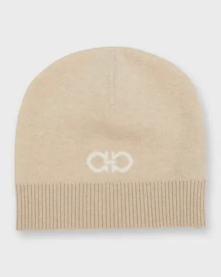 Gancini Logo Cashmere Beanie