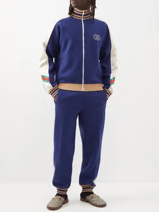 Web Stripe Wool Track Jacket