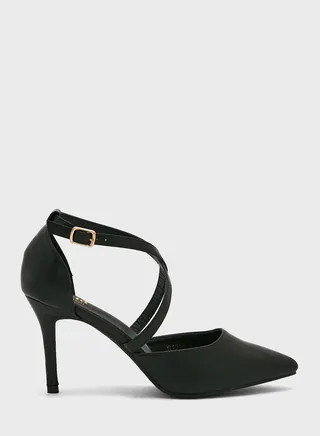 Cross Over Strap Pointed Pump