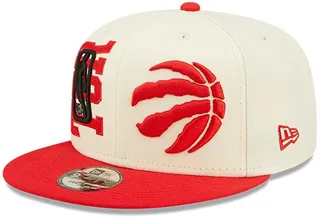 Men's New Era Cream and Red Toronto Raptors 2022 Nba Draft 9FIFTY Snapback Adjustable Hat