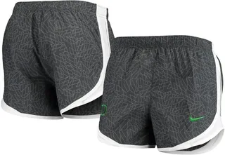 Women's Nike Black and White Oregon Ducks Performance Tempo Shorts
