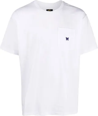 logo-embroidered pocket T-shirt