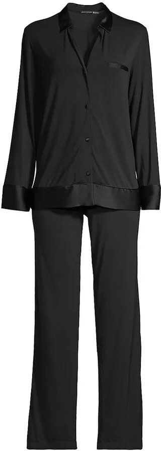 Notch 2-Piece Silk-Blend Pajama Set