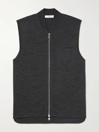 Double-Faced Merino Wool-Blend Gilet