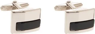 Lanvin Square Logo-Engraved Two-Toned Cufflinks