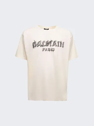 Logo Tee Beige And Black