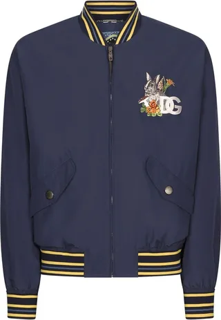 Logo-Patch Bomber Jacket
