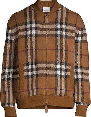 Maltby Cashmere Check Bomber Jacket