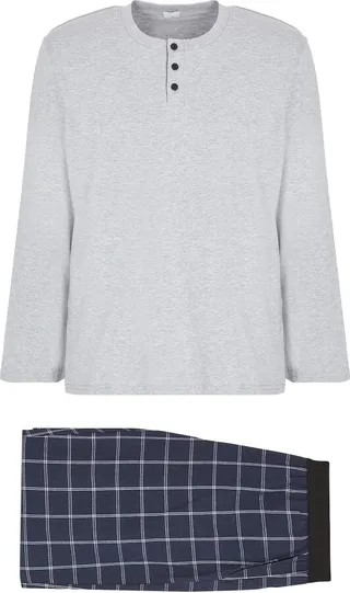 Organic Cotton Pyjama Set Sleepwear Grey
