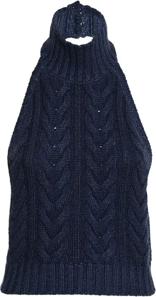 Stallo knit turtleneck sleeveless top