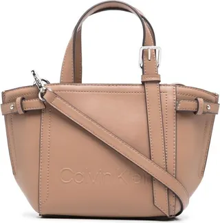 Mini Logo-Embossed Tote Bag