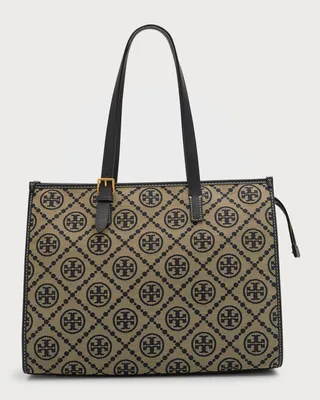 T Monogram Jacquard Tote Bag