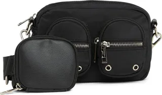 Nylon Camera Crossbody Bag with Pouch