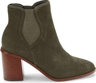 Marika Block Heel Suede Chelsea Boots