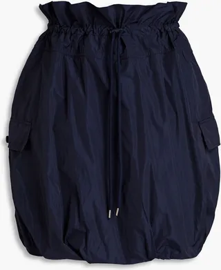 Jog gathered shell mini skirt