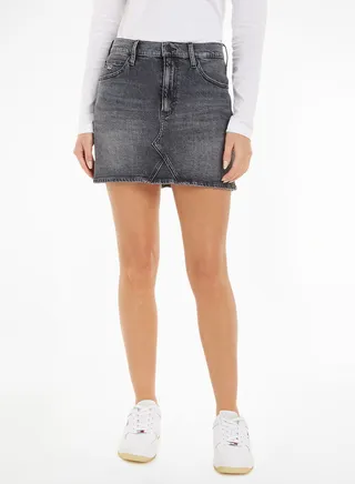 High Waist Denim Mini Skirt