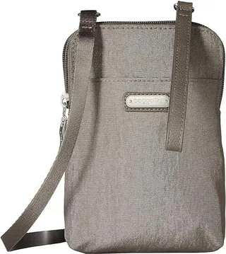 Baggallini Take Two RFID Bryant Crossbody (Sterling Shimmer) Handbags
