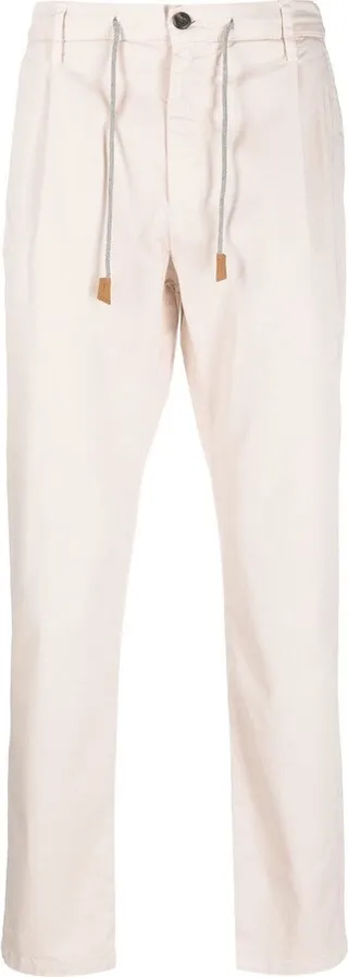 Drawstring Straight-Leg Trousers