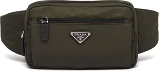 Re-Nylon and Saffiano leather belt bag