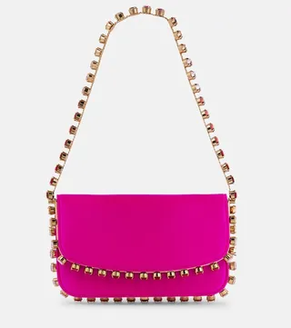 Galactic Crystal satin shoulder bag