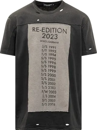 Dolce & Gabbana Distressed Crewneck T-Shirt