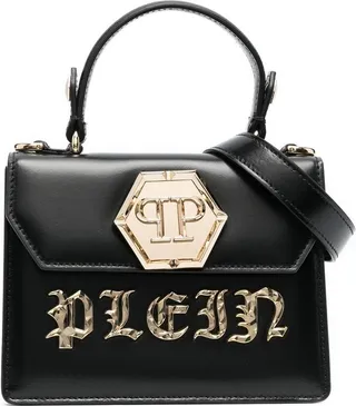 Small Logo-Plaque Leather Bag