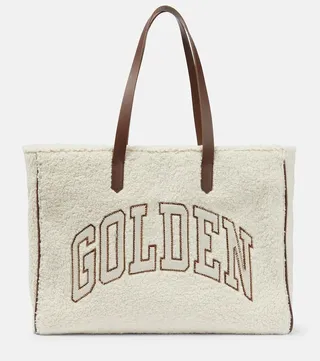 California Large faux-shearling tote