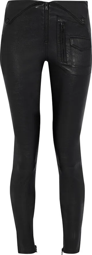 Diavolina zip-detailed leather skinny pants