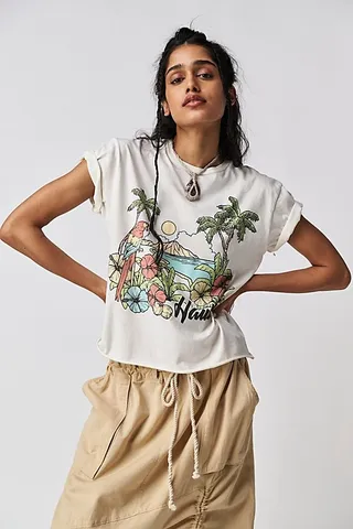 Hawaii Crop Tee by Original Retro Brand at Free People