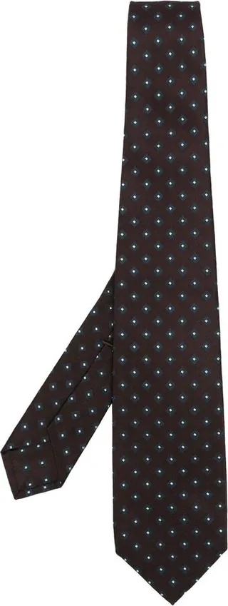 Polka Dot Embroidery Silk Tie