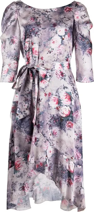 Floral-Print Wrap Dress