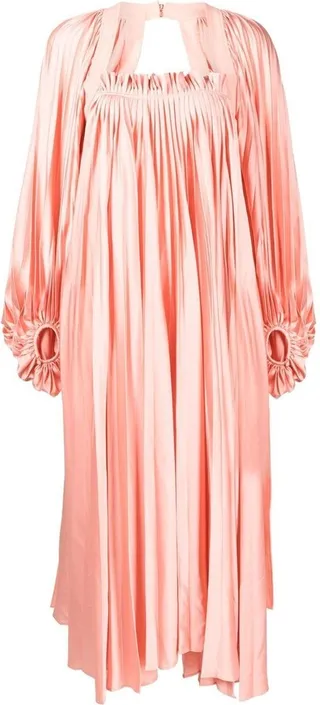 Moston pleated midi dress