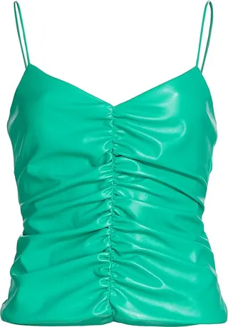 Faux-Leather Camisole