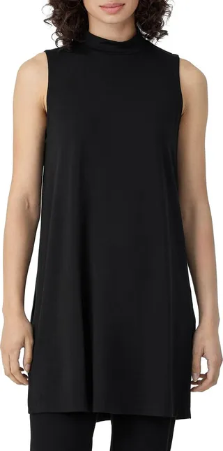 Mock Neck Tunic Top