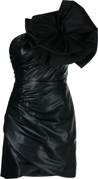 Evana faux leather mini dress