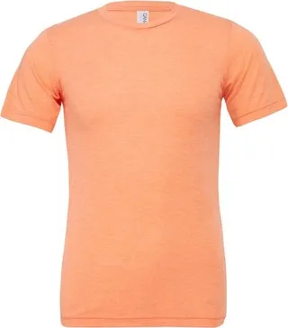 BELLA + CANVAS Mens Triblend Crew Neck Plain Short Sleeve T-Shirt - Orange Triblend