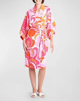 Nami Abstract-Print Midi Robe