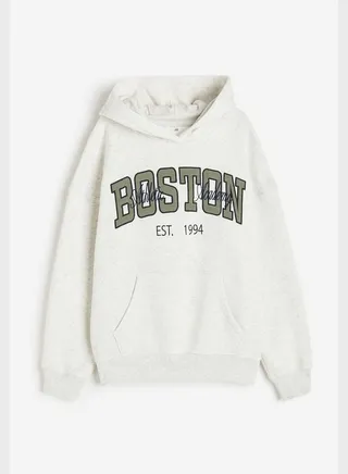 Youth Text Oversized Motif Detail Hoodie