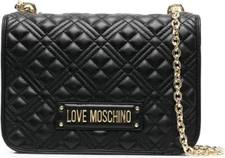 Logo-Plaque Quilted Shoulder Bag
