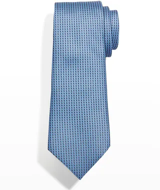 Men's Geometric Silk Tie